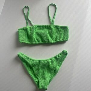 Lime Green Ribbed Bikini Set 💚